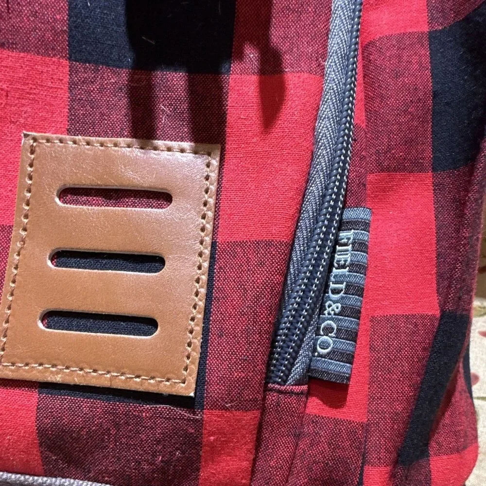 Ampersand Avenue Field & Co. Red/Black Plaid Backpack 20L Fits 13